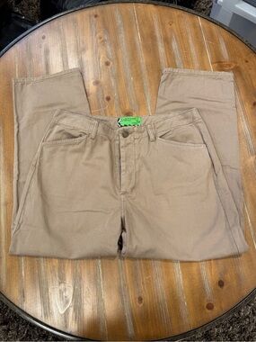 FREE PEOPLE Sr Vs Sandrine Rose Relaxed Tan Cotton Colony Pants NWT Women's 31